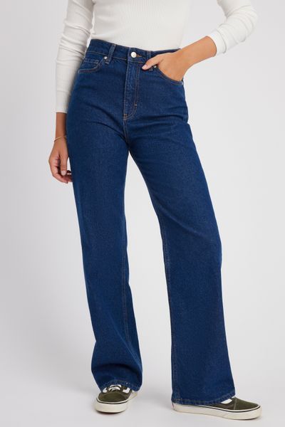 Jean straight taille haute