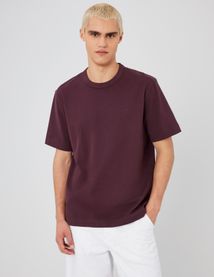 T-shirt lourd touché peau de pêche