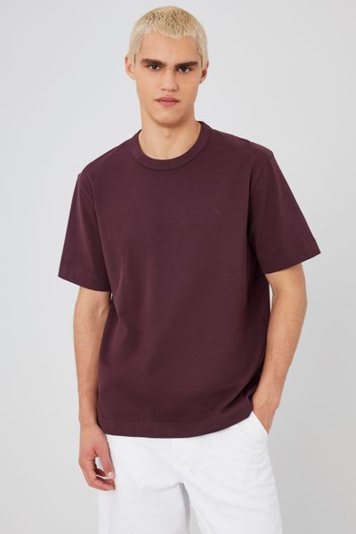 T-shirt lourd touché peau de pêche