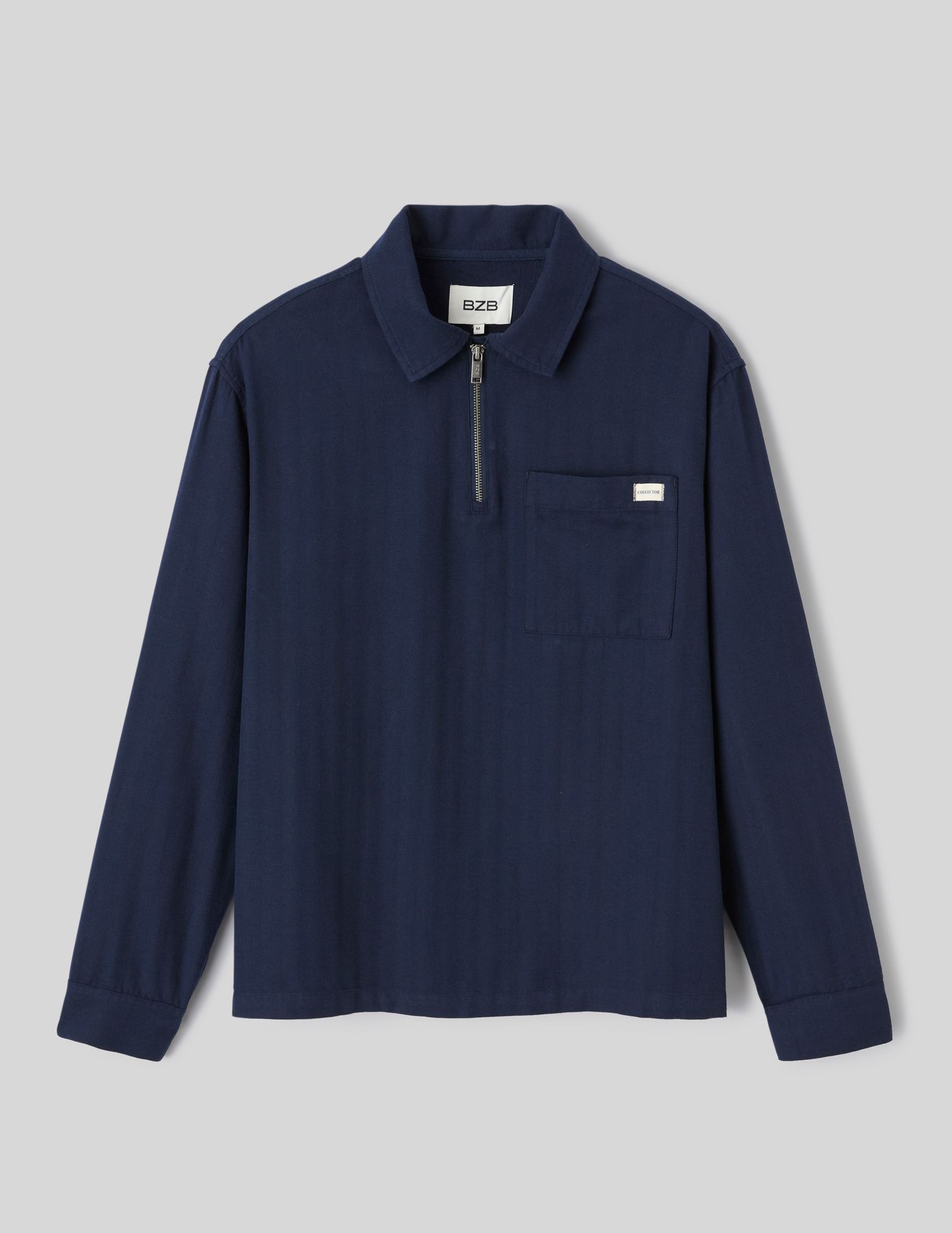 Chemise enfil&eacute;e zipp&eacute;e manches longues