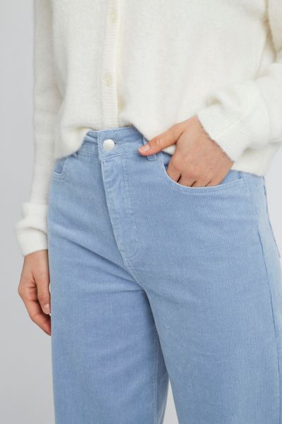 Pantalon wide leg en velours