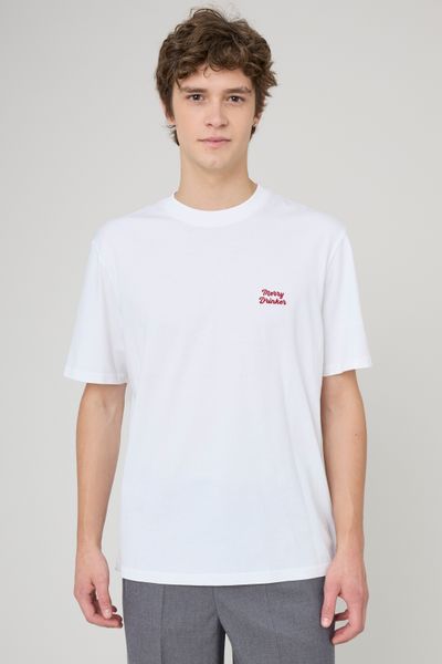 T-shirt broderie poitrine