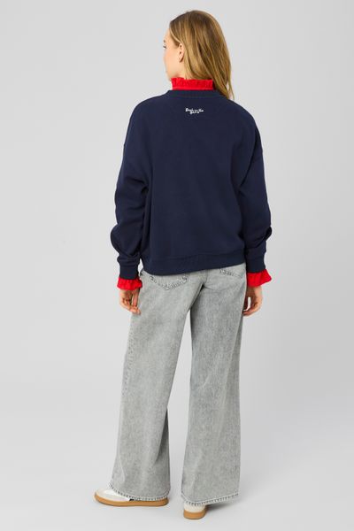 Sweat col rond brod&eacute;