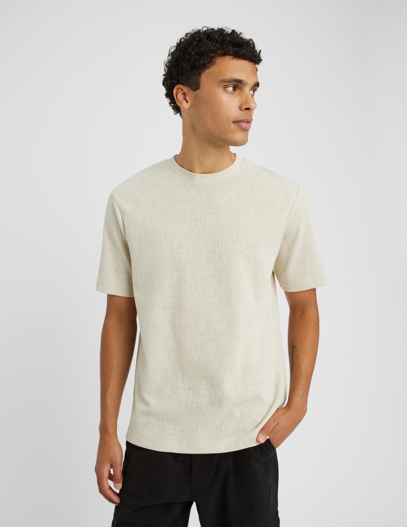 T-shirt maille textur&eacute;e