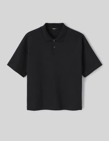 Polo boxy maille lourde
