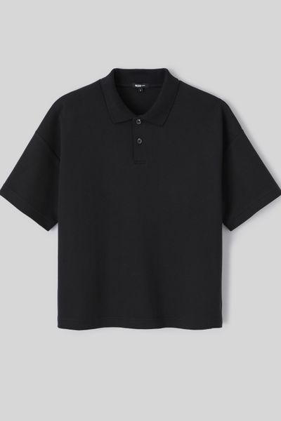 Polo boxy maille lourde