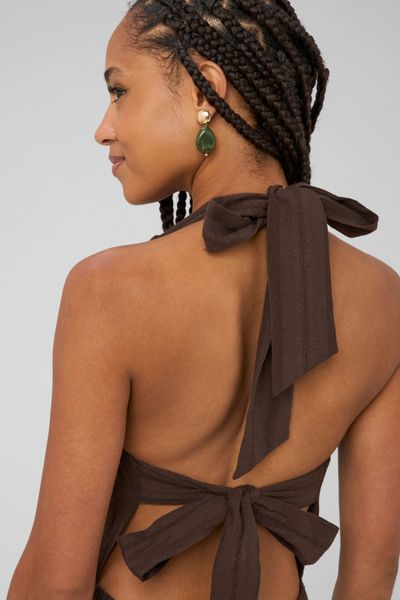 Robe longue dos nu