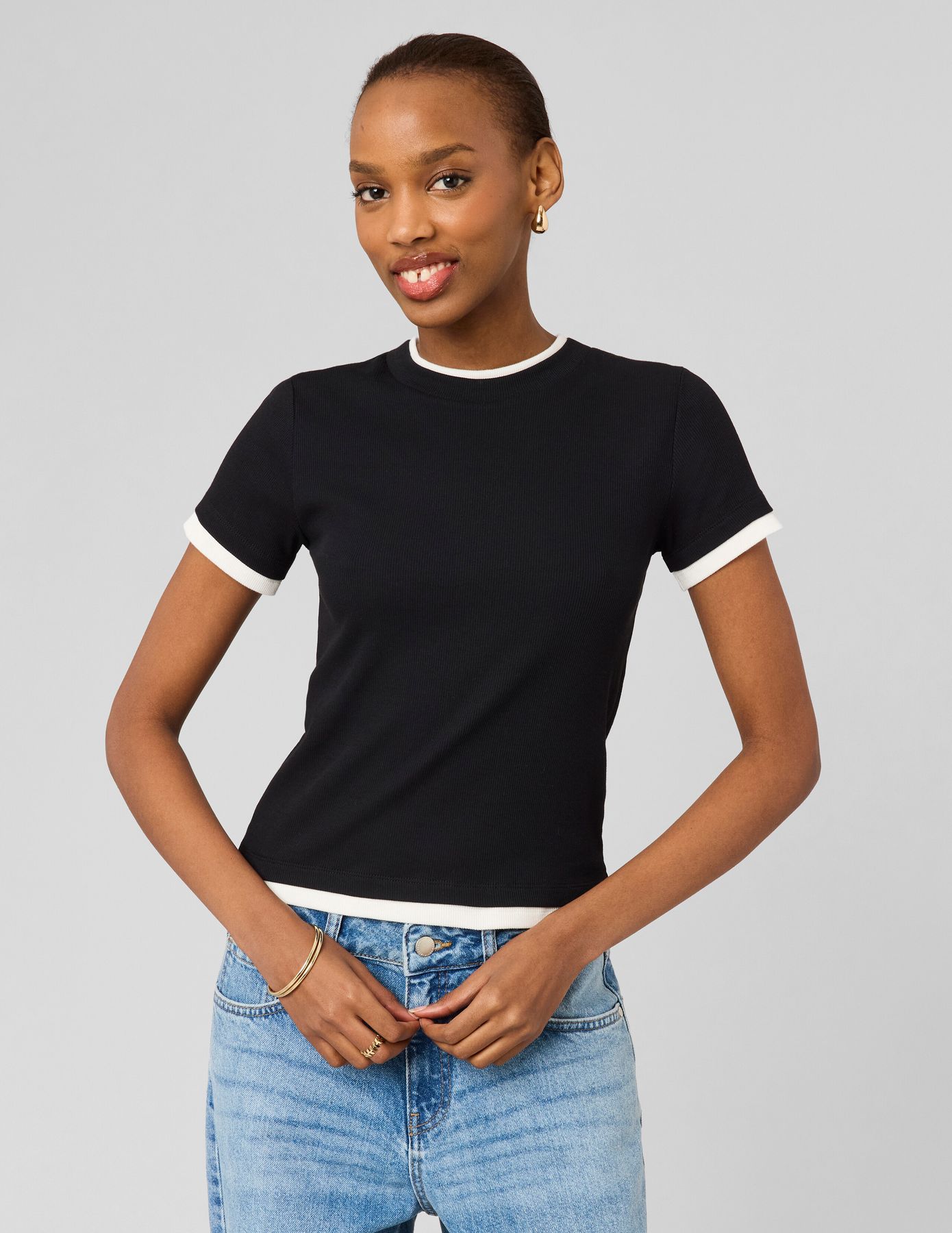 T-shirt effet de superposition