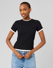 T-shirt effet de superposition