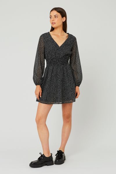 Robe courte à pois