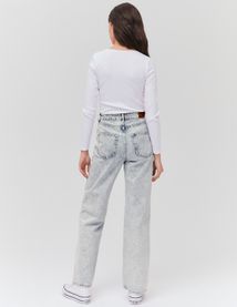 Jean straight taille haute