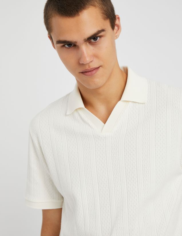 Polo maille fantaisie