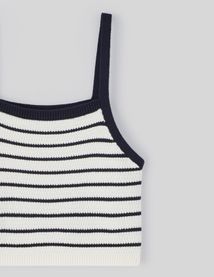 Débardeur tricot rayé