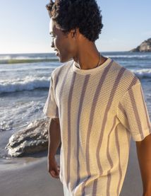 T-shirt tricot à rayures