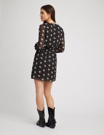 Robe en voile imprimée polyester recyclé