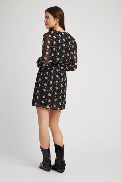 Robe en voile imprimée polyester recyclé