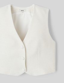 Gilet sans manches en tweed
