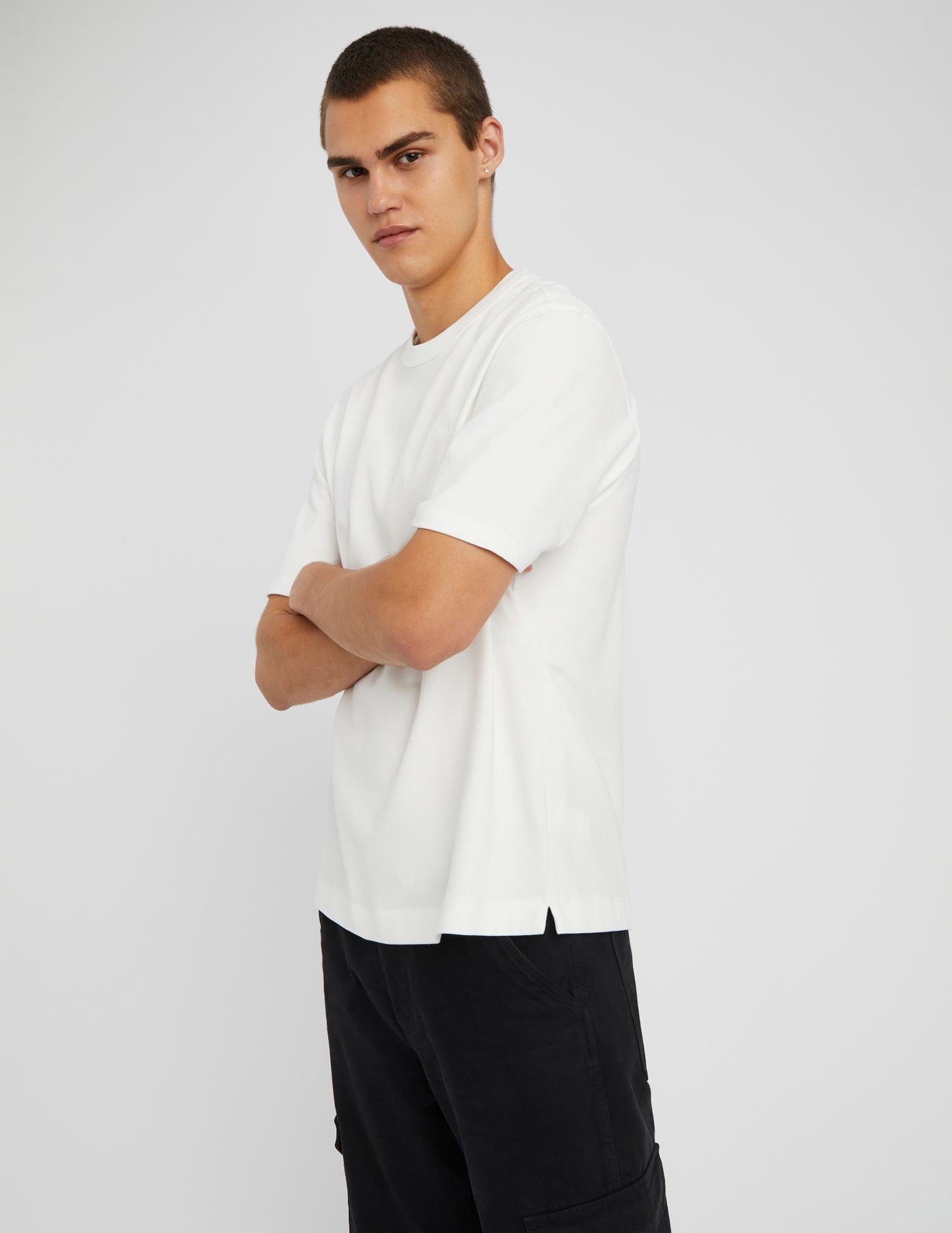 T-shirt lourd touch&eacute; peau de p&ecirc;che