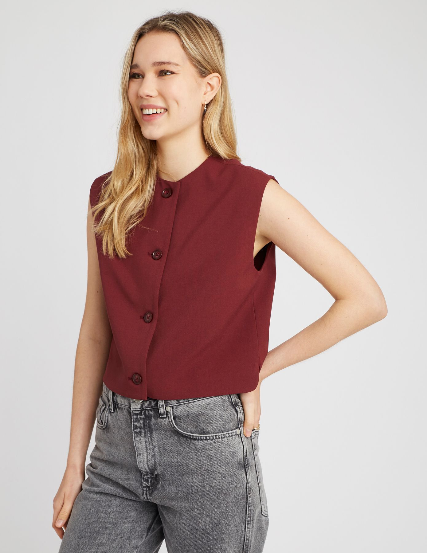 Gilet sans manches polyester recyclé