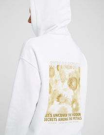 Sweat capuche imprimé dos