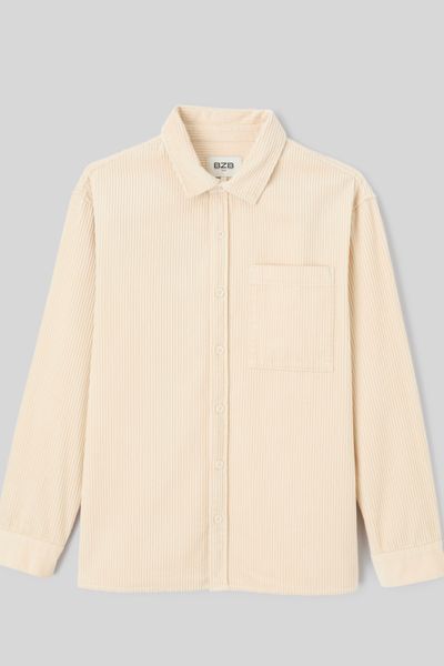 Chemise en velours c&ocirc;tel&eacute;