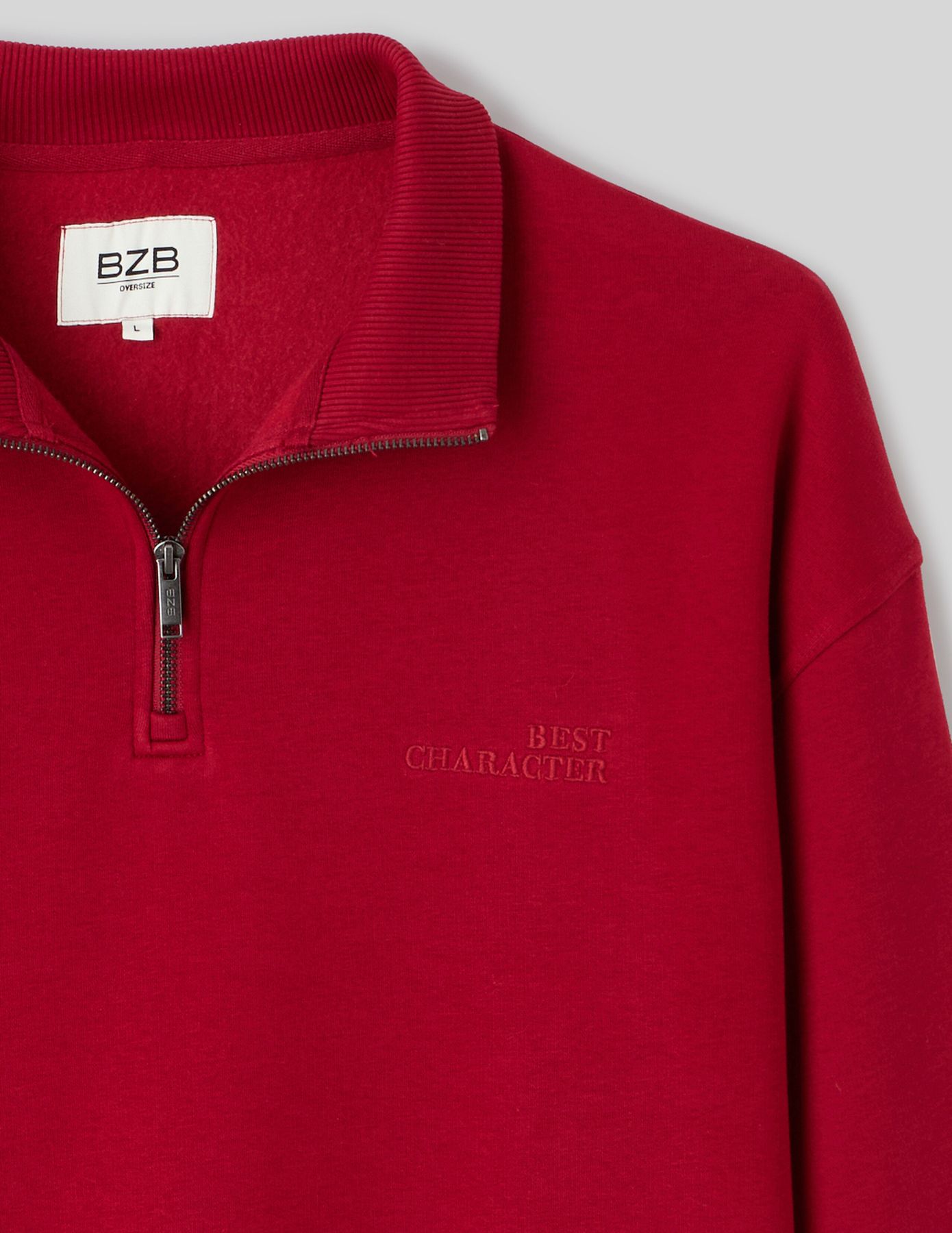 Sweat col montant avec broderie