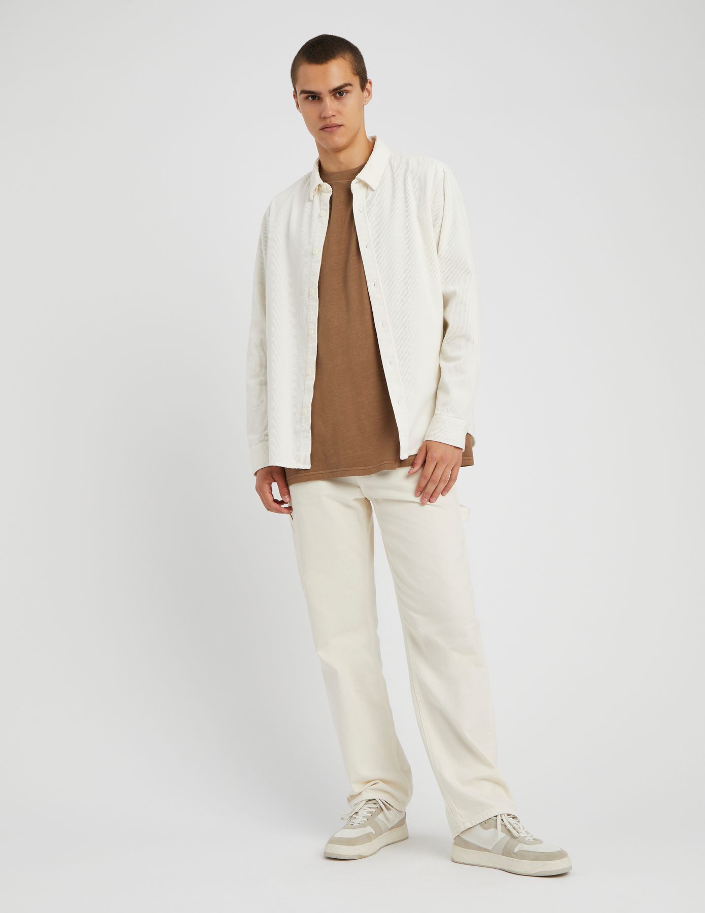 Chemise droite en velours