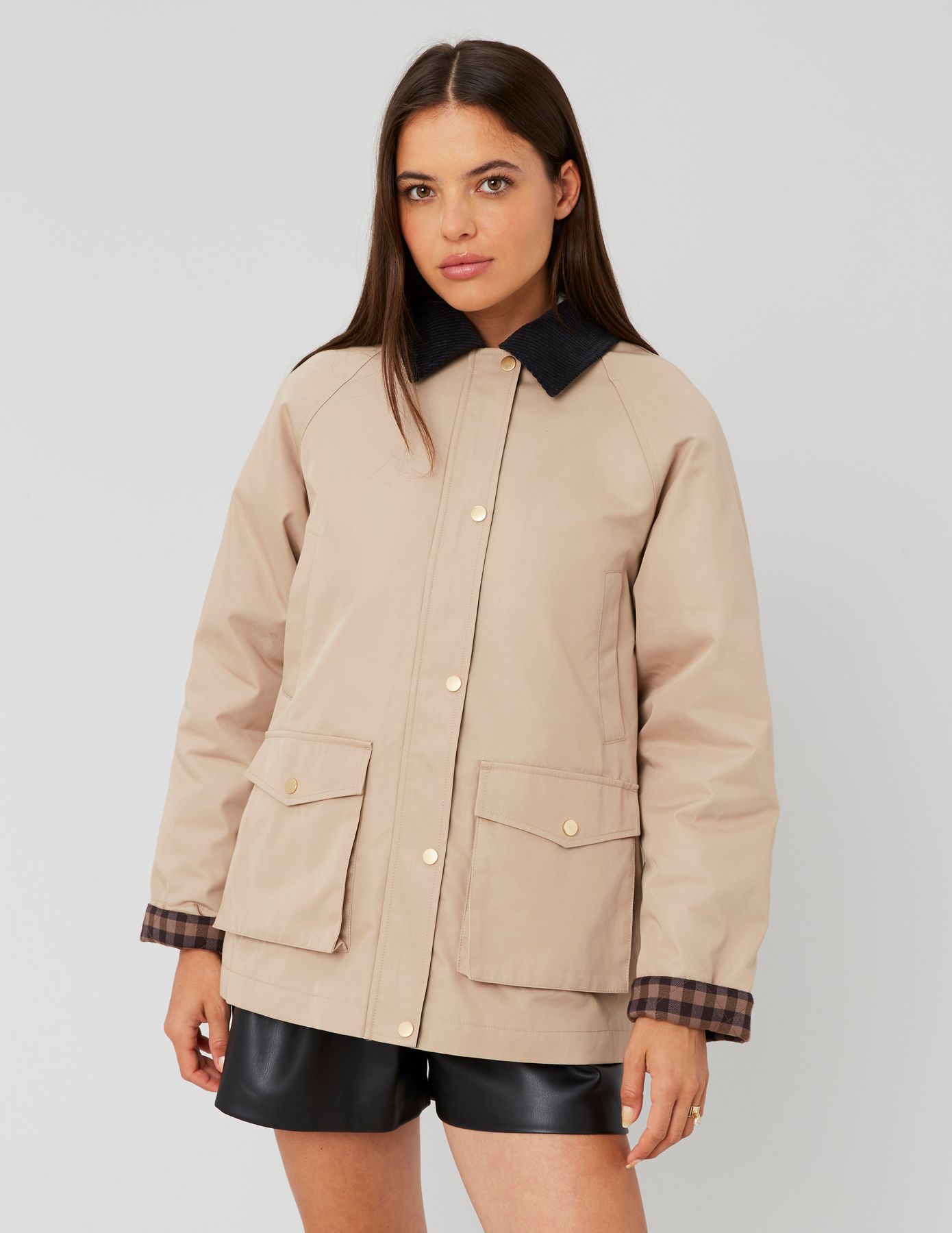 Veste avec col velours côtelé