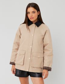 Veste avec col velours côtelé