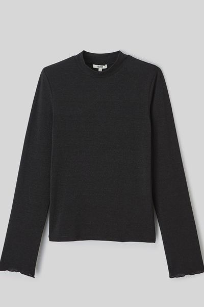T-shirt col montant pailleté
