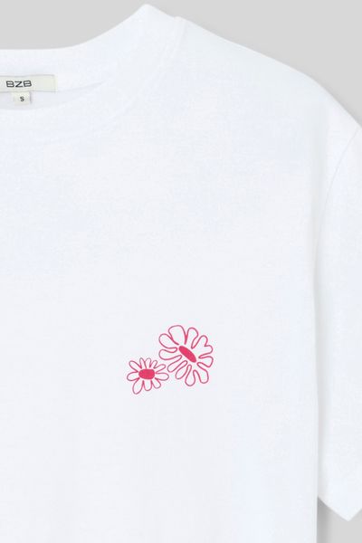 T-shirt imprim&eacute; devant / dos