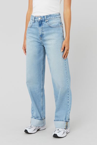 Jean baggy à revers
