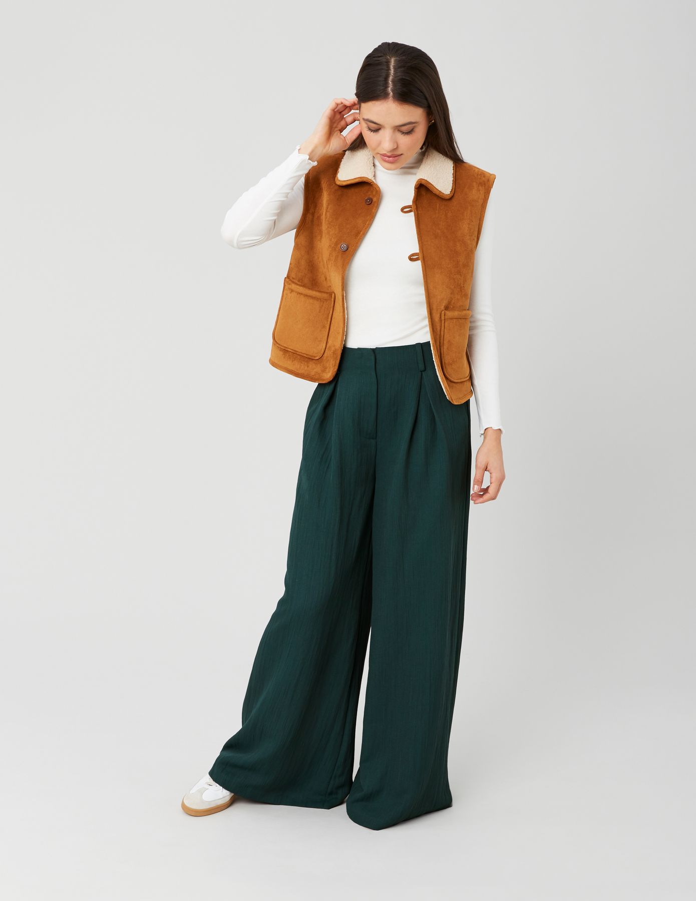 Pantalon fluide &agrave; pince