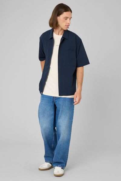 Chemise zipp&eacute;e manches courtes