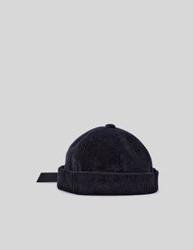 Bonnet docker en velours côtelé