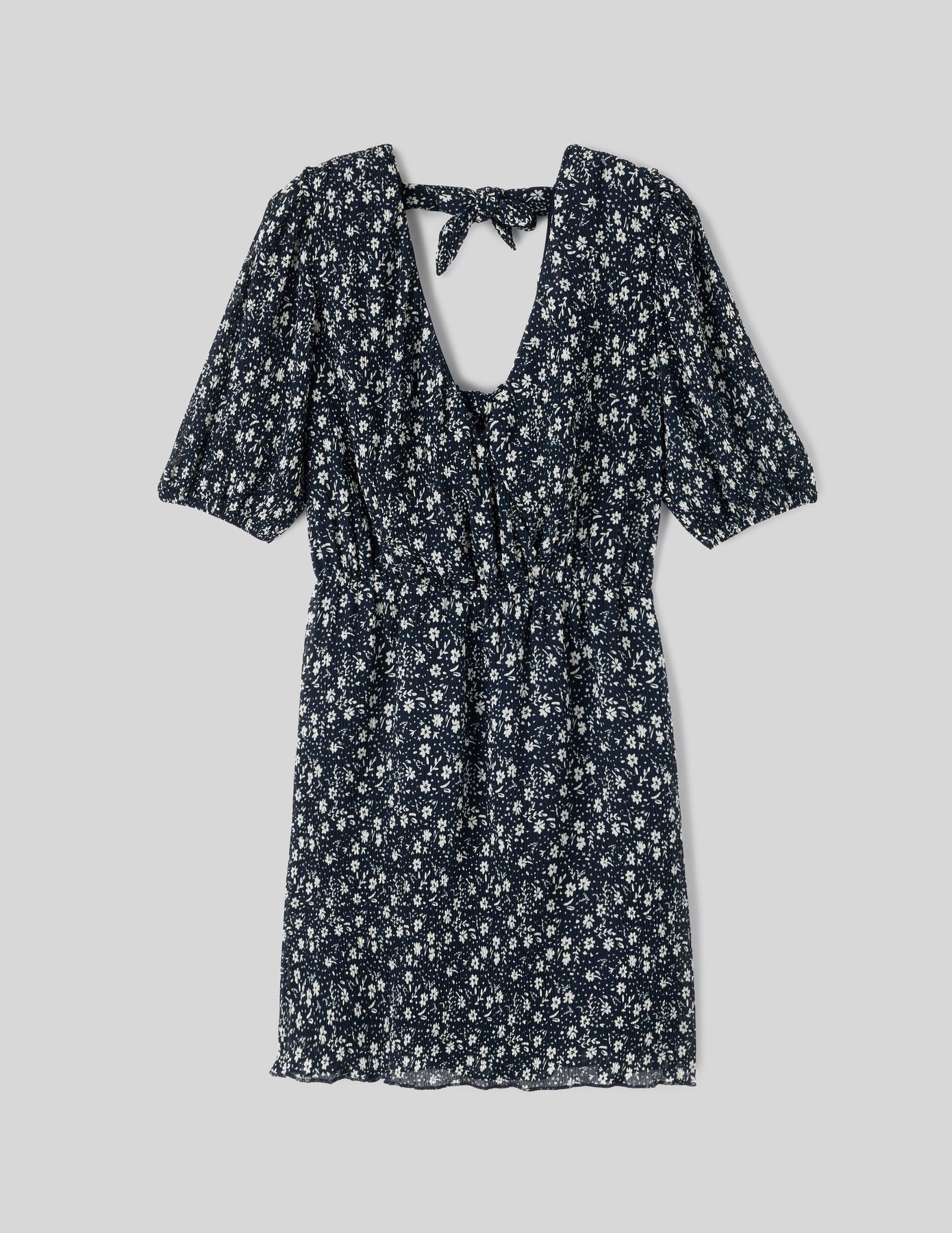 Robe courte plissée imprimée