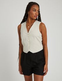 Gilet de costume rayé