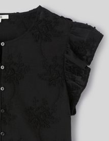 Blouse &agrave; volants