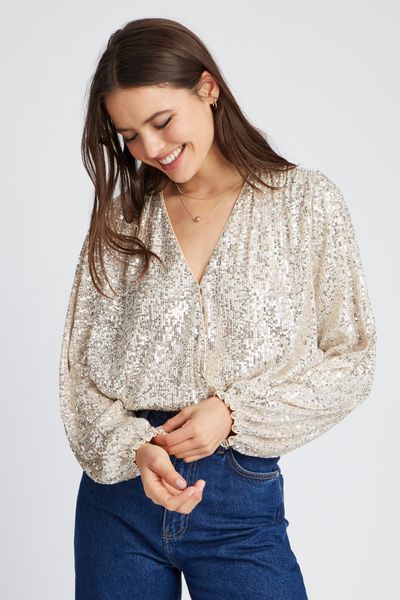 Blouse &agrave; sequins