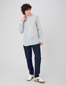 Chemise &agrave; carreaux seersucker