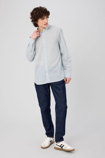 Chemise &agrave; carreaux seersucker