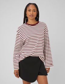 T-shirt manches longues ray&eacute;