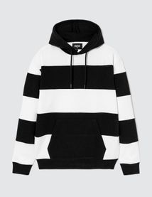 Sweat &agrave; capuche macro rayures