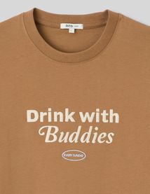 T-shirt imprim&eacute; et brod&eacute;