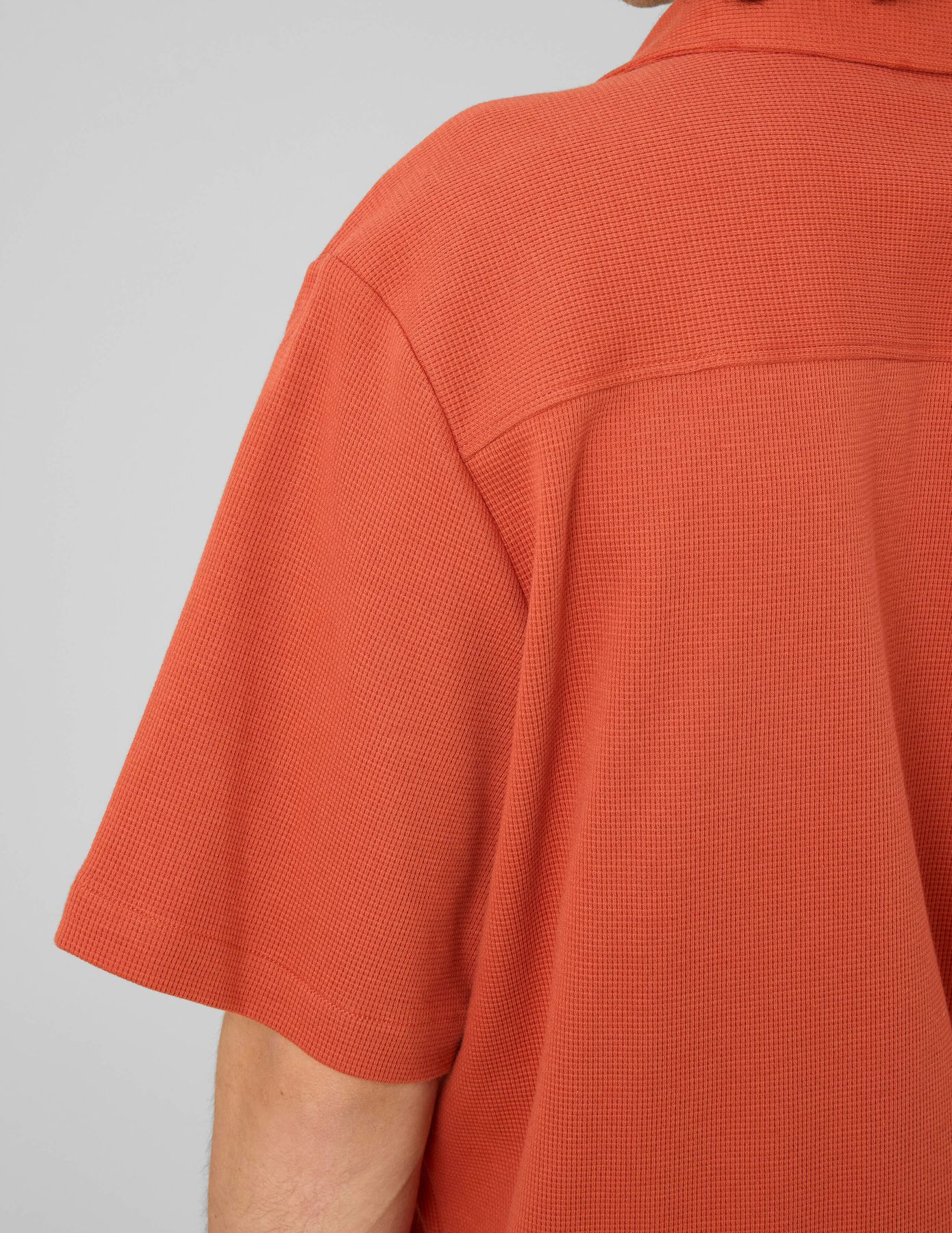Chemise waffle manches courtes