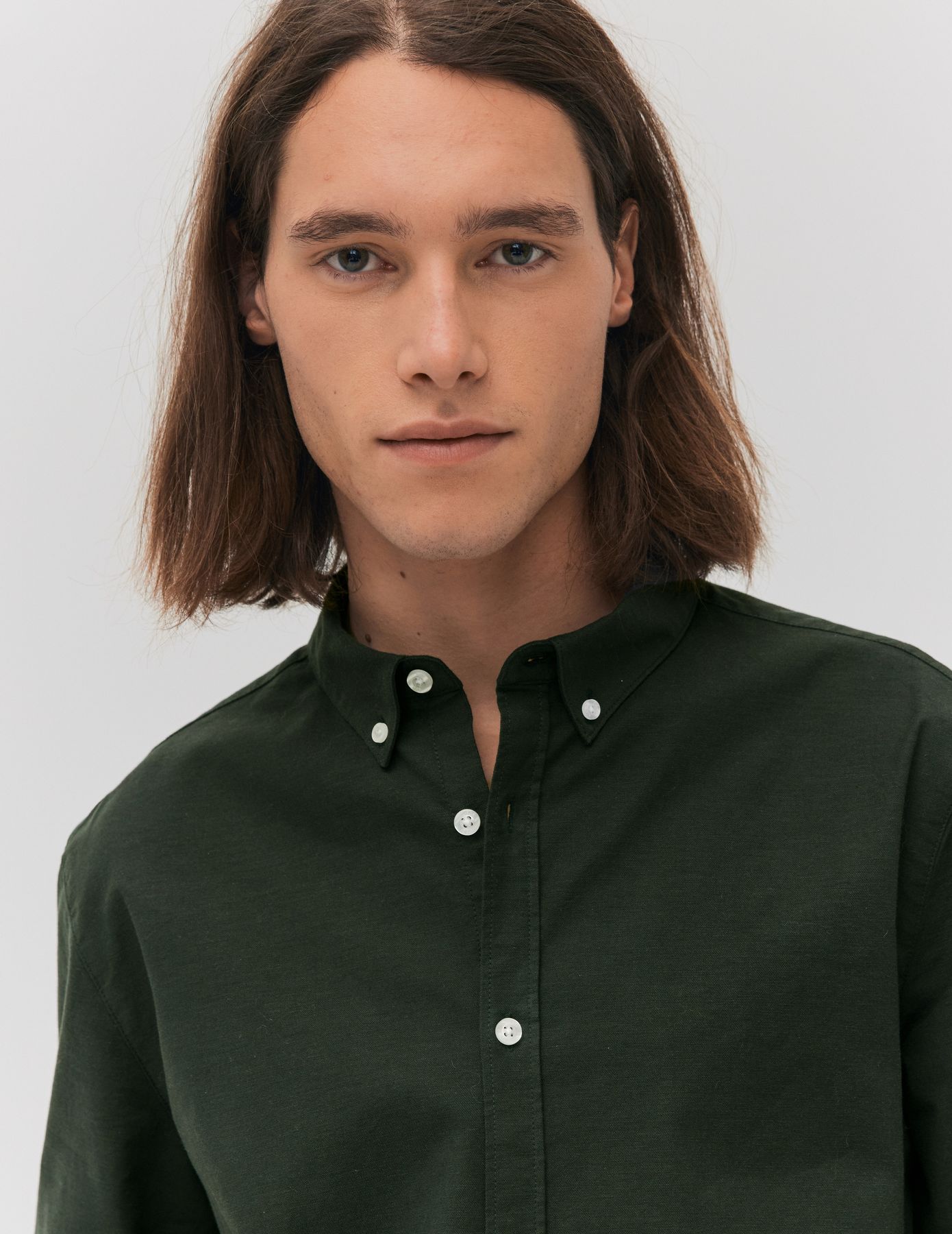 Chemise unie ajustée