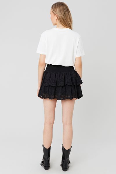 Jupe courte broderie anglaise