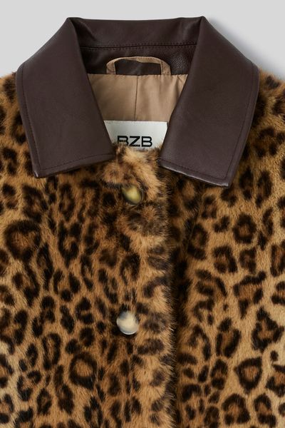 Veste duveteuse imprim&eacute;e l&eacute;opard