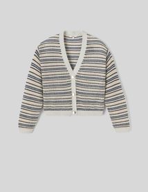 Gilet rayé pailleté