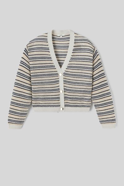 Gilet rayé pailleté
